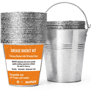 NUPICK galvanized steel bucket front showing durable construction and rust resistance