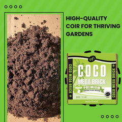 NUTRIFIELD expanded coir pile after hydration showing ready-to-use volume advantage