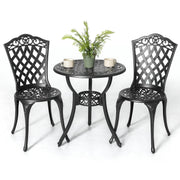 NUU GARDEN front view of bistro set showing elegant design and durable finish