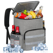 OCKLILY front view of backpack cooler showing roomy capacity and pockets
