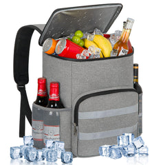 OCKLILY front view of backpack cooler showing roomy capacity and pockets