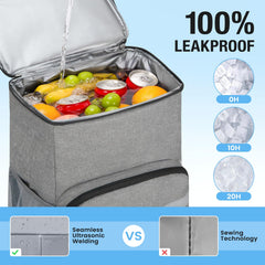 OCKLILY open main compartment packed with cans demonstrating organized storage