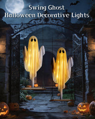 ODANXIA glowing ghosts on porch at night enhancing spooky atmosphere
