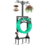 ODSNANIE front view of freestanding hose holder showing sturdy upright benefit