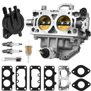 OEKITS carburetor front view showing mount points and easy replacement benefit