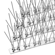 OFFO front packaging showing four stainless steel bird spikes and benefits