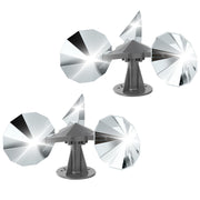 OFFO front-facing reflectors showing pack and reflective blades for visible bird deterrent