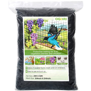 OGORI front view packaged netting showing size and included accessories for quick installation