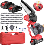 Ohenjoy front view showing compact chainsaw and easy storage benefit