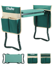 Ohuhu kneeler front view showing sturdy frame and wide cushion for comfort