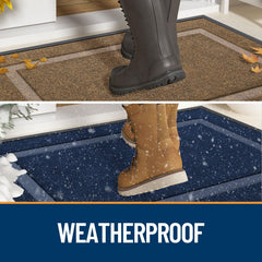 OLANLY natural rubber backing detail demonstrating flexibility and tear resistance for flat positioning