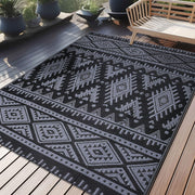 OLANLY front view showing black and grey geometric pattern and curb appeal