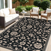 OLANLY front view showing black floral pattern and curb appeal benefit