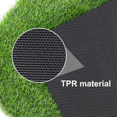 OLanto TPR backing close-up showing anti-slip grip benefit: stays put