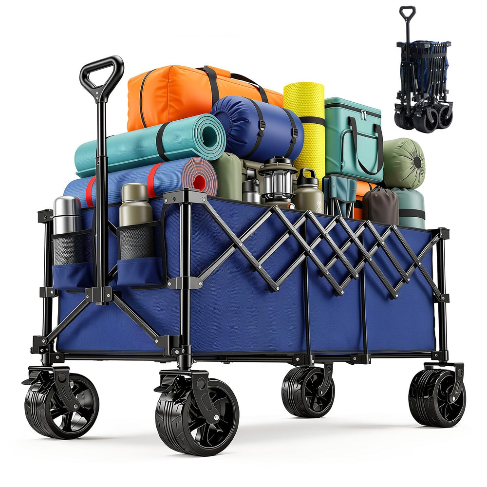 OLIXIS front view showing blue wagon bed and large capacity benefit