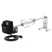 onlyfire 28-inch spit rod front view showing sturdy square rod and benefits of stable rotation