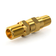 onlyfire air mixer front view showing compact brass body and ports for improved flame