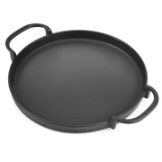 onlyfire griddle front view showing durable cast iron and handles for stable lifting