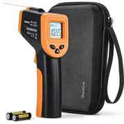 OnniOne thermometer front view showing ergonomic grip and trigger benefit