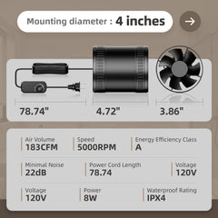 ONVEAN close-up of DC motor and impeller highlighting quiet performance