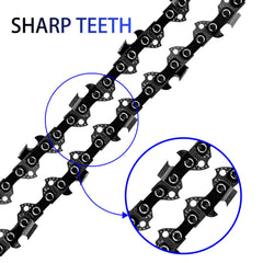 Opuladuo chain fitted on guide bar side view demonstrating correct alignment
