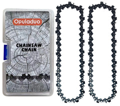 Opuladuo chain beside ruler showing 6-inch length to confirm size and fit for small saws