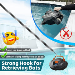 ORAPXI close-up of U-shaped hook head with secure grip for robotic cleaners