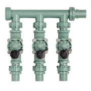 Orbit front view of fully assembled manifold showing robust construction and quick installation benefit