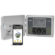 Orbit B-hyve front panel showing buttons and display for easy control