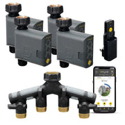 Orbit B-hyve Gen 2 front view showing compact timer and hose connection benefits