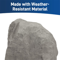 Orbit granite rock open access view revealing roomy interior for valves and service benefit