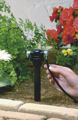 Orbit manifold rotating barb close-up demonstrating 360-degree adjustment for easy positioning