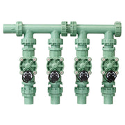 Orbit manifold front view showing four valves for fast zone control