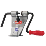 Oregon 24549B front view showing compact bench-mounted construction and durable finish