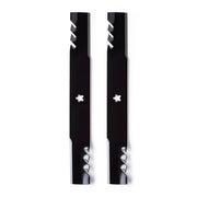 Oregon blade front packaging showing two 42 inch replacement blades and benefits