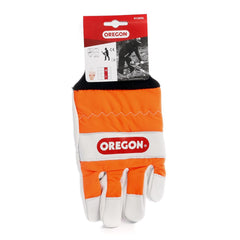 Oregon glove back with visible protective insert for safety benefit