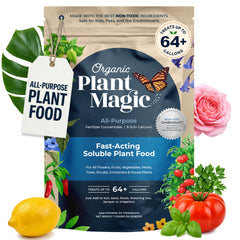 Organic Plant Magic front package showing product and benefits