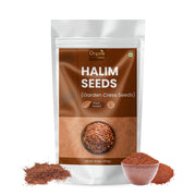 Organic Spree halim seeds front packaging showing net weight and brand benefits