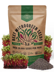 Organo Republic front bag showing 1 lb resealable packaging and seed count benefit