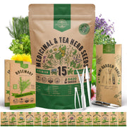 Organo Republic front packaging showing sealed herb seed kit and benefits