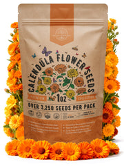Organo Republic front packet showing resealable bag and seed count benefit