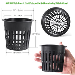 ORIMERC top view of an open 4-inch net cup showing airy mesh for roots