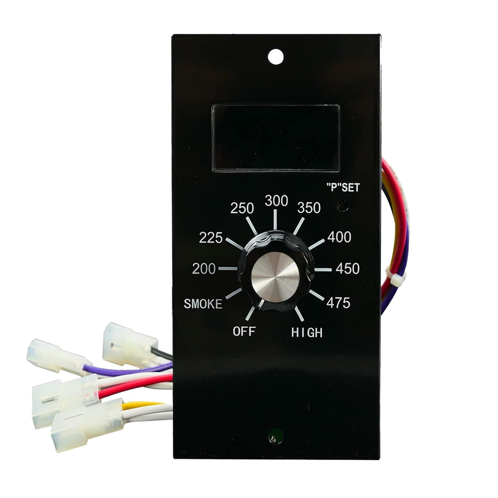 Orizizhic control board front panel showing display and buttons for precise grilling