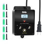 Ortis front panel with LCD display showing voltage and easy monitoring benefit