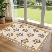 Othilic front view of floral entry rug showing vintage charm and welcoming look