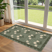Othilic front view sage floral mat showing vintage charm and entryway upgrade