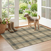 Othilic plaid front view showing warm neutral pattern and curb appeal