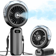 Otlonpe front view showing compact black fan and quick cooling benefit