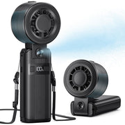Otlonpe front view handheld misting fan showing compact design and instant cooling