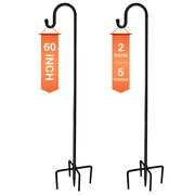 Ottsuls front view pack of two shepherd hooks showing vintage look and durable finish